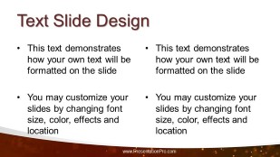 Red Textured Dust Curve Widescreen PowerPoint Template text slide design