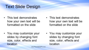 Ripple Glow Blue Widescreen PowerPoint Template text slide design