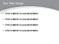 Swoop Simple Gray PowerPoint Template text slide design