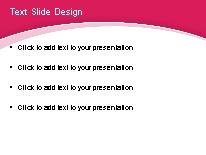 Swoop Simple Pink PowerPoint Template text slide design
