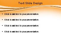 Swoopie Flow Orange PowerPoint Template text slide design