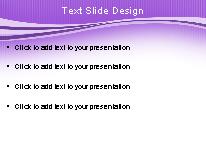 Swoopie Flow Purple PowerPoint Template text slide design