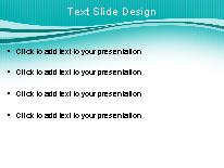 Swoopie Flow Teal PowerPoint Template text slide design