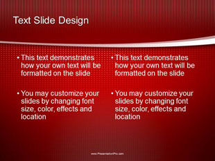Swoosh Red PowerPoint Template text slide design