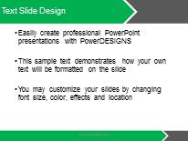The Flow Green PowerPoint Template text slide design