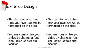 Wooden Figure Sign Blank Widescreen PowerPoint Template text slide design