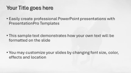 Wild Horses Widescreen PowerPoint Template text slide design