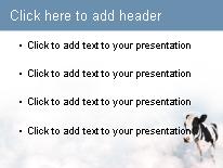 Cows Clouds PowerPoint Template text slide design