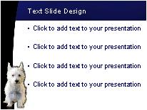 White Dog PowerPoint Template text slide design