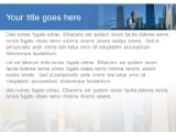 Downtown Buildings PowerPoint Template text slide design