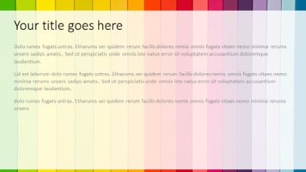 Rainbow Boards Widescreen PowerPoint Template text slide design