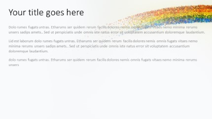 Rainbow Decorations 2 PowerPoint Template text slide design