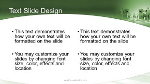 Way To Success - green PowerPoint Template text slide design