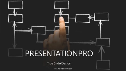 Flow Chart Finger Widescreen PowerPoint Template text slide design