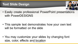Asian Business Woman Widescreen PowerPoint Template text slide design