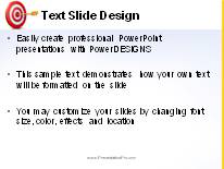 Bullseye Target Arrow Yellow PowerPoint Template text slide design