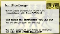 Cutout Circle Yellow Widescreen PowerPoint Template text slide design