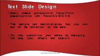 Goals Tag Cloud Red Widescreen PowerPoint Template text slide design