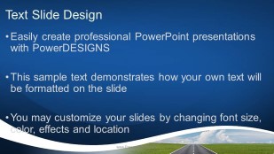 Going Places Blue Widescreen PowerPoint Template text slide design