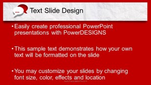 Lets Chat Widescreen PowerPoint Template text slide design