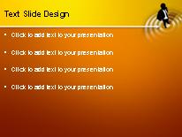On Bullseye Orange PowerPoint Template text slide design