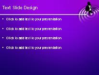 On Bullseye Purple PowerPoint Template text slide design