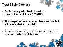 Puzzle Scatter Blue PowerPoint Template text slide design