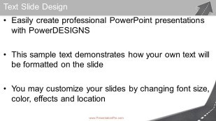 Road Arrow Direction 01 Widescreen PowerPoint Template text slide design