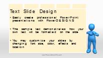 Stickman With Folder Blue Widescreen PowerPoint Template text slide design