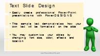 Stickman With Folder Green B Widescreen PowerPoint Template text slide design