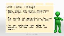 Stickman With Folder Green Widescreen PowerPoint Template text slide design