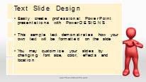 Stickman With Folder Red B Widescreen PowerPoint Template text slide design