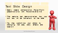 Stickman With Folder Red Widescreen PowerPoint Template text slide design