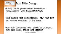 Success Direction Orange Widescreen PowerPoint Template text slide design