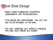 Success On Target Blue B PowerPoint Template text slide design
