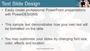 Team Puzzle Widescreen PowerPoint Template text slide design