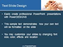 Team Unity Blue PowerPoint Template text slide design