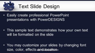 Teamwork Puzzle 01 Widescreen PowerPoint Template text slide design