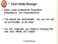 Bullseye Target Arrow Yellow color pen PowerPoint Template text slide design