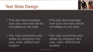 Business Track Widescreen PowerPoint Template text slide design