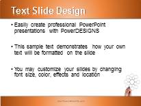 Concept ObJective Orange Widescreen PowerPoint Template text slide design