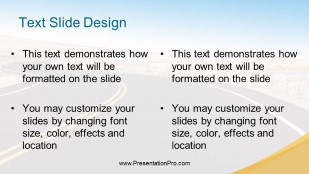 Curving Road 01 Widescreen PowerPoint Template text slide design
