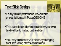 Cutout Circle Yellow Widescreen PowerPoint Template text slide design
