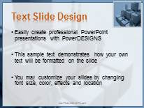 Cutout Pyramid Blue PowerPoint Template text slide design