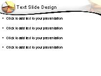 Metallic Pie Chart PowerPoint Template text slide design