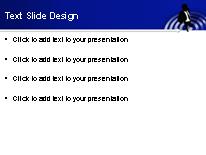 On Bullseye Blue PowerPoint Template text slide design