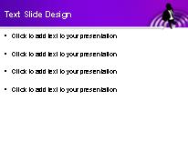 On Bullseye Purple PowerPoint Template text slide design