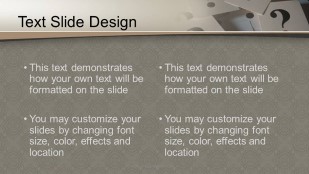Question Mark Cards Widescreen PowerPoint Template text slide design
