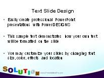 Standing Solution Purple PowerPoint Template text slide design