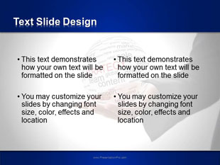 Strategy In Hand PowerPoint Template text slide design